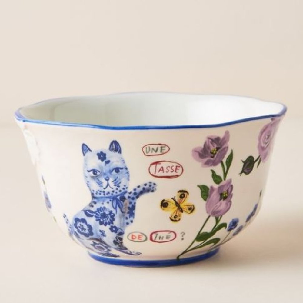 Anthropologie Nathalie Lete Titania Bowl - Cat